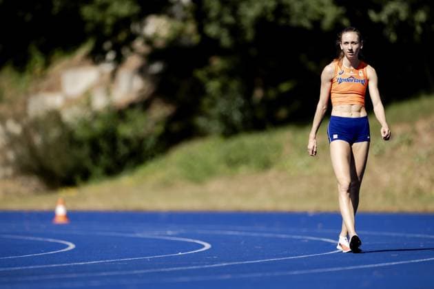 ARNHEM - Femke Bol during an open training session as part of the team presentation for the World Athletics Championships in Tokyo, Japan. ANP ROBIN VAN LONKHUIJSEN xVIxANPxSportx xxANPxIVx 534088079 originalFilename: 534088079.jpg