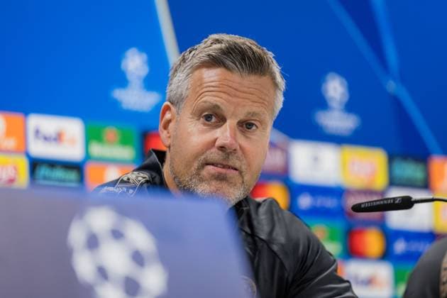 SOCCER - UEFA CL, Sturm vs Bodo KLAGENFURT,AUSTRIA,25.AUG.25 - SOCCER - UEFA Champions League, play off, SK Sturm Graz vs FK Bodo Glimt, preview, press conference, PK, Pressekonferenz Bodo. Image shows head coach Kjetil Knutsen (Bodo).  GEPAxpictures xMatthiasxTrinkl