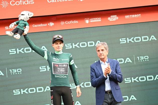 25-08-2025 Vuelta A Espana; Tappa 03 San Maurizio Canavese - Ceres; 2025, Visma - Lease A Bike; Vingegaard, Jonas; Pella, Roberto; Ceres; 