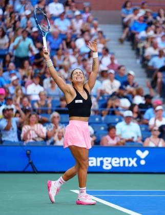 Renata Zarazua celebrates her first round win over Madison Keys 2025 US Open, Day Two, USTA Billie Jean King National Tennis Center, New York, USA - 25 Aug 2025New York USTA Billie Jean King National T New York (NY) United States of America  Copyright: xJavierxGarcia Shutterstockx 15451864al