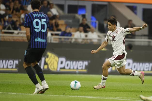 Emirhan Ilkhan of Torino FC during the Italian Serie A 2025 26 season, football match between FC Inter and Torino FC on 25 August 2025 at San Siro Stadium in Milan, Italy. Photo Nderim Kaceli  Copyright: xNderimxKaceli IPAxSportx xipa-agency.netx xx IPA_63227794 IPA_Agency_IPA63227794