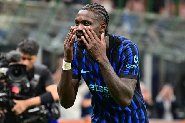 Marcus Thuram celebrate the goal during Inter - FC Internazionale vs Torino FC, Italian soccer Serie A match in Milan, Italy, August 25 2025  Copyright: xTommasoxFimiano IPAxSportx xipa-agency.netx xx IPA_63231261 IPA_Agency_IPA63231261