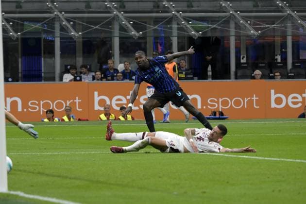 Foto IPP Paolo Bona Milano 25 08 2025 Campionato Serie A di Calcio stagione 2025 2026 partita Inter-Torino Nella foto Marcus Thuram segna il gol del 2-0 Italy Photo Press Worldwide Copyright italy Italy ITALY  Copyright: xR4924_italyphotopressx