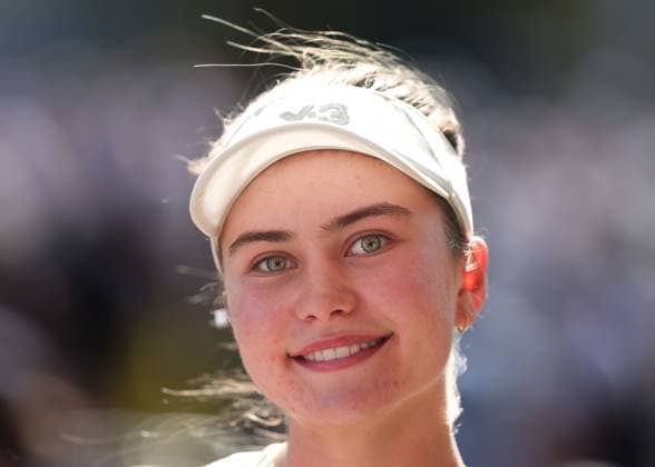 Iva Jovic USA after her victory, Portrait, Portraet, USTA Billie Jean King National Tennis Center, Flushing Meadows, New York, USA Copyright: xJuergenxHasenkopfx