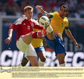 Football, EURO 2012, Test match, Denmark - Brazil 1:3