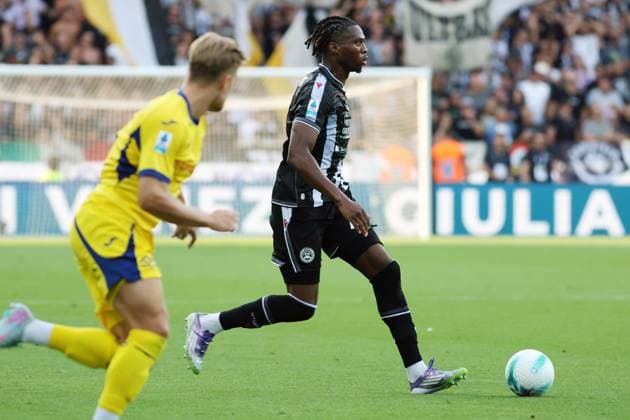Udinese s Kingsley Ehizibue during the Serie A soccer match between Udinese and Hellas Verona at the Bluenergy Stadium in Udine, north east Italy - Monday, August 25,2026 - soccer  Copyright: xAndreaxBressanutti LaPressex