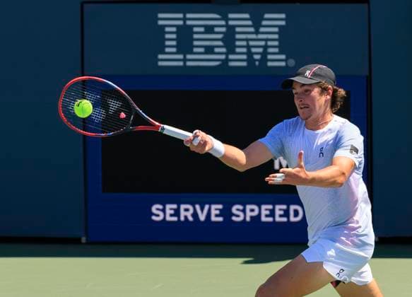 August 25, 2025, Flushing Meadows, New York, USA: Joao Fonseca during a match against Miomir Kecmanovic on Day 2 of the 2025 US Open at USTA Billie Jean King National Tennis Center on Monday August 25, 2025 in the Flushing neighborhood of the Queens borough of New York City. JAVIER ROJAS PI Flushing Meadows USA - ZUMAp124 20250825_zaa_p124_041 Copyright: xJavierxRojasx
