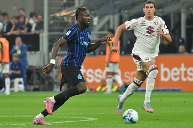 CALCIO - Serie A - Inter - FC Internazionale vs Torino FC Marcus Thuram of Inter during the serie A match between FC Inter v Torino FC at San Siro stadium Mattia Vian during Inter - FC Internazionale vs Torino FC, Italian soccer Serie A match in Milan, Italy, August 25 2025 Milan Italy  Copyright: xIPAxSport ABACAx