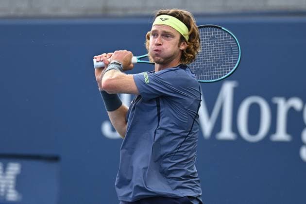 US Open - First Round Andrey Rublev (RUS) during his first round match at the 2025 US Open at Billie Jean National Tennis Center in New York City, NY, USA, on August 25, 2025. Photo by Corinne Dubreuil ABACAPRESS.COM New York City United States  Copyright: xDubreuilxCorinne ABACAx