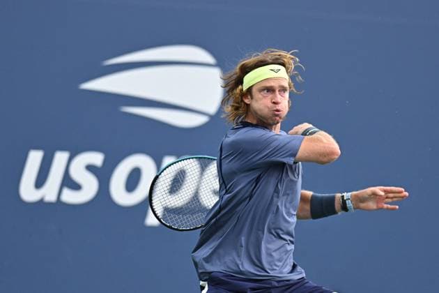 US Open - First Round Andrey Rublev (RUS) during his first round match at the 2025 US Open at Billie Jean National Tennis Center in New York City, NY, USA, on August 25, 2025. Photo by Corinne Dubreuil ABACAPRESS.COM New York City United States  Copyright: xDubreuilxCorinne ABACAx