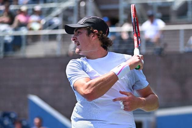 US Open - First Round Joao Fonseca (BRA) during his first round match at the 2025 US Open at Billie Jean National Tennis Center in New York City, NY, USA, on August 25, 2025. Photo by Corinne Dubreuil ABACAPRESS.COM New York City United States  Copyright: xDubreuilxCorinne ABACAx