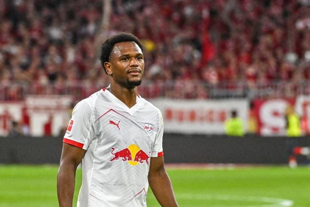 GER, 1 FBL, FC Bayern Munich vs RB Leipzig 22 08 2025, Allianz Arena, Munich, GER, 1 FBL, FC Bayern Munich vs RB Leipzig, in the picture Lois Openda RB Leipzig, 11 nordphotoxGmbHx xHafner nph00200