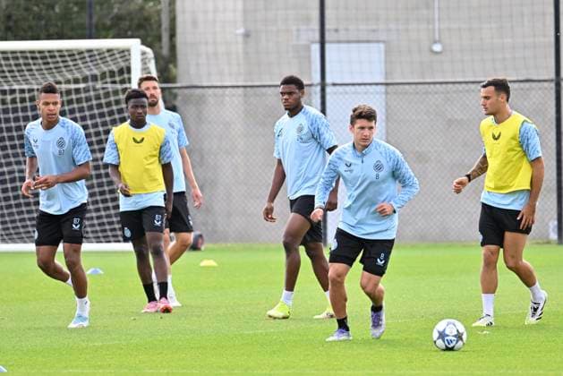 Club Brugge v Rangers FC - UEFA Champions League Media Activities 26 08 2025 BRUGGE, BELGIUM - AUGUST 26 : Tzolis Christos forward of Club Brugge pictured during a training session ahead of the UEFA Champions League 2025 26 play-off round second leg between Club Brugge and Rangers FC on August 26, 2025 in Brugge, Belgium, 26 08 2025 Brugge Belgium  Copyright: xPeterxDexVoechtx