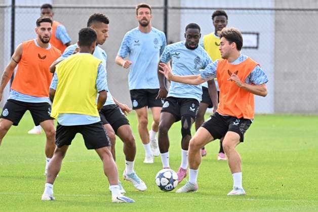 Club Brugge v Rangers FC - UEFA Champions League Media Activities 26 08 2025 BRUGGE, BELGIUM - AUGUST 26 : Vetlesen Hugo midfielder of Club Brugge pictured during a training session ahead of the UEFA Champions League 2025 26 play-off round second leg between Club Brugge and Rangers FC on August 26, 2025 in Brugge, Belgium, 26 08 2025 Brugge Belgium  Copyright: xPeterxDexVoechtx