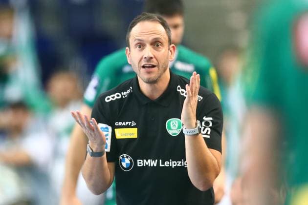 Leipzig, 23 08 2025, QUARTERBACK Immobilien ARENA, Handball, Men, Season 2025 2026, Test match , SC DHfK Leipzig HC Banik Karvina , In the picture Coach Raul Alonso Leipzig ,
