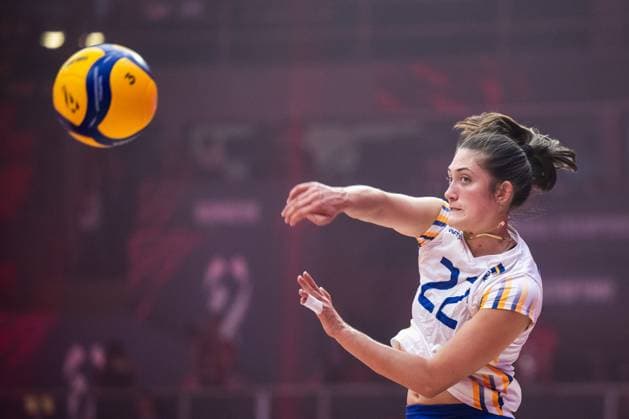 250826 Sabrina Phinizy of Sweden during the women s volleyball world championship match between Sweden and Egypt on August 26, 2025 in Bangkok Photo Kaikungwon Duanjumroon BILDBYRAN code XY XY0070 volleyboll volleyball landslaget egypt sverige egypten national team sweden dam bbeng vm world championship  Copyright: KaikungwonxDuanjumroon BB250826BB266