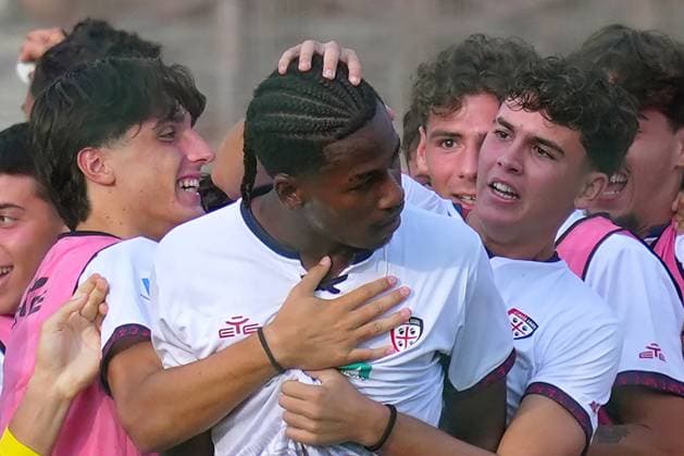 Cagliari s yael trepy celebrates after scoring goal 0-1 during the Primavera Italian Super Cup final 2025 soccer match between Inter and Cagliari at Arena Civica in Milan , North Italy , Tuesday , August 26 , 2025. - Soccer  Copyright: xSpada LaPressex
