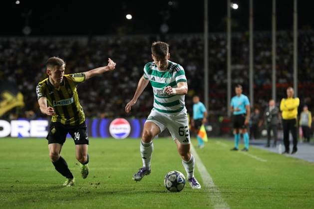 Kieran Tierney of Celtic Kairat Almaty v Celtic, UEFA Champions League, Play-Off Round, Second Leg, Football, Almaty Central Stadium, Almaty, Kazakhstan - 26 Aug 2025Almaty Almaty Central Stadium Kazakhstan EDITORIAL USE ONLY No use with unauthorised audio, video, data, fixture lists, club league logos or live services. Online in-match use limited to 120 images, no video emulation. No use in betting, games or single club league player publications. Copyright: xNikitaxBassov Shutterstockx 15455823al
