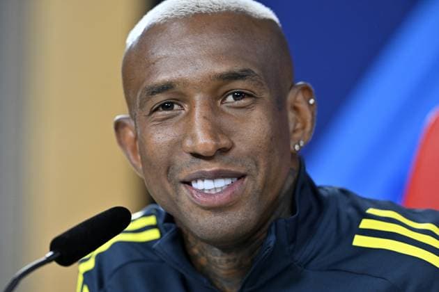 Ahead of Benfica v Fenerbahce - UEFA Champions League LISBON, PORTUGAL - AUGUST 26: Player Anderson Talisca of Fenerbahce answers the questions of journalists after the training session at the club s facility ahead of the UEFA Champions League play-off second leg match against Fenerbahce in Lisbon, Portugal, on August 26, 2025. Burak Akbulut Anadolu Lisbon Portugal. Editorial use only. Please get in touch for any other usage.  Copyright: x2025xAnadoluxBurakxAkbulutx