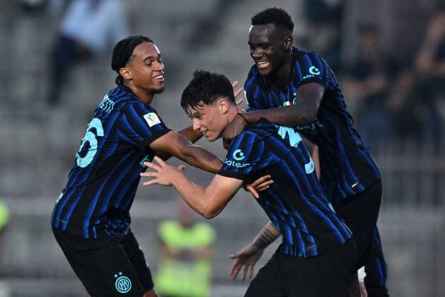 Db Milano 26 08 2025 - Supercoppa Primavera Inter-Cagliari foto Daniele Buffa Image nella foto: esultanza gol Matteo Lavelli 