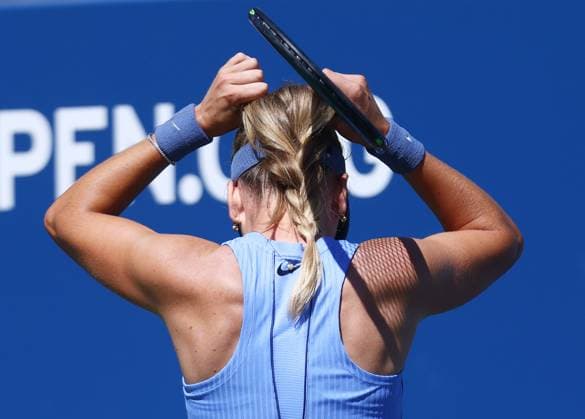2025 US Open Tennis Championships, Day Three, Billy Jean-King Tennis Centre, Flushing Meadows, New York, USA, 26 08 2025 Katie Boulter (GBR) in action during her first round match against Marta Kostyuk (UKR) in the 2025 US Open at Flushing Meadows New York Billy Jean King Tennis Centre, Flushing Meadows New York USA Copyright: xMarkxGreenwoodx