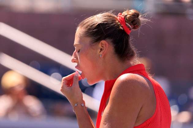 August 26, 2025, Flushing Meadows, New York, USA: Marta Kostyuk during a match against Katie Boulter on Day 3 of the 2025 US Open at USTA Billie Jean King National Tennis Center on Tuesday August 26, 2025 in the Flushing neighborhood of the Queens borough of New York City. JAVIER ROJAS PI Flushing Meadows USA - ZUMAp124 20250826_zaa_p124_030 Copyright: xJavierxRojasx