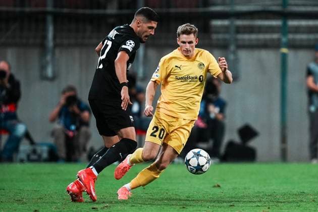 Champions League qualification Sturm Graz Bodo Glimt Klagenfurt, Austria 20250826 Bodo Glimts Fredrik Sjovold during the Champions League qualifying match between Sturm Graz and Bodo Glimt at Wörthersee Stadium in Austria Photo Terje Pedersen NTB Klagenfurt Austria EDITORIAL USE ONLY RESTRICTED USE FOR BETTING COMPANIES  Copyright: xTerjexPedersenx xNTBx