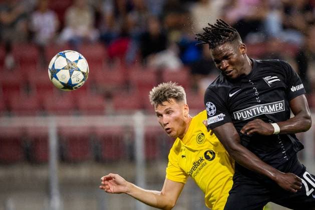 STURM GRAZ vs BODO GLIMT Seedy Jatta of Sturm during second leg of play off round of UEFA Champions League football match between SK Sturm Graz and FK Bodo Glimt. Worthersee Stadion, Klagenfurt, Austria, August 26, 2025. Photo by Branislav Racko Copyright: xx 080A7863