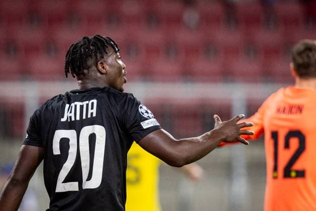 STURM GRAZ vs BODO GLIMT Seedy Jatta of Sturm during second leg of play off round of UEFA Champions League football match between SK Sturm Graz and FK Bodo Glimt. Worthersee Stadion, Klagenfurt, Austria, August 26, 2025. Photo by Branislav Racko Copyright: xx 080A7896
