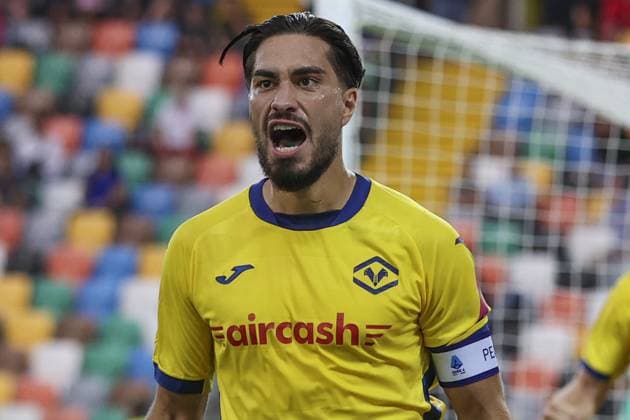 Daniel Fernando Mosquera Bonilla D.Mosquera of Hellas Verona FC celebrates after scoring during Udinese Calcio FC vs Hellas Verona FC, 1Â° Serie A Enilive 2025-26 game at Bluenergy stadium in Udine (UD), Italy, on August 25, 2025.  Copyright: xDavidexCasentini IPAxSportx xipa-agency.netx xx IPA_63325818 IPA_Agency_IPA63325818