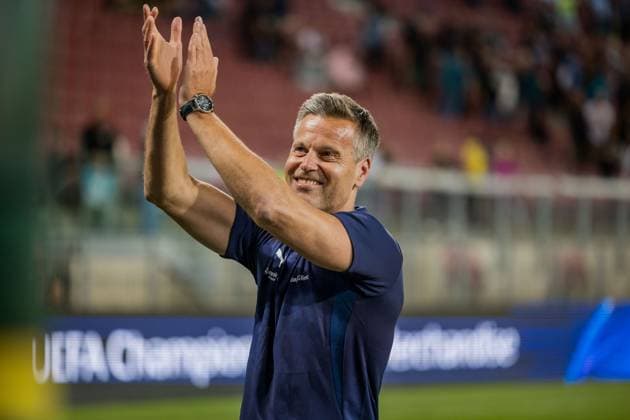 SOCCER - UEFA CL, Sturm vs Bodo KLAGENFURT,AUSTRIA,26.AUG.25 - SOCCER - UEFA Champions League, play off, SK Sturm Graz vs FK Bodo Glimt. Image shows head coach Kjetil Knutsen (Bodo Glimt).  GEPAxpictures xMatthiasxTrinkl