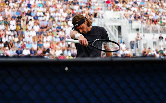 Stefanos Tsitsipas in first round action 2025 US Open, Day Three, USTA Billie Jean King National Tennis Center, New York, USA - 26 Aug 2025New York USTA Billie Jean King National T New York (NY) United States of America  Copyright: xJavierxGarcia Shutterstockx 15451865dd