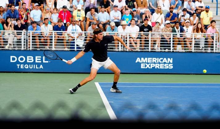 Stefanos Tsitsipas in first round action 2025 US Open, Day Three, USTA Billie Jean King National Tennis Center, New York, USA - 26 Aug 2025New York USTA Billie Jean King National T New York (NY) United States of America  Copyright: xJavierxGarcia Shutterstockx 15451865cx