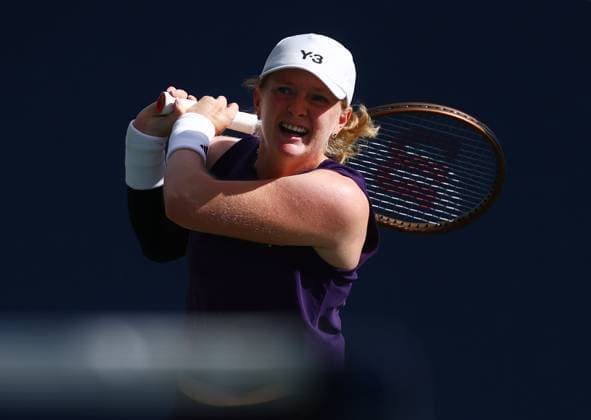 2025 US Open Tennis Championships, Day Three, Billy Jean-King Tennis Centre, Flushing Meadows, New York, USA, 26 08 2025 Francesca Jones (GBR) in action during her first round match against Eva Lys (GER) in the 2025 US Open at Flushing Meadows New York Billy Jean King Tennis Centre, Flushing Meadows New York USA Copyright: xMarkxGreenwoodx