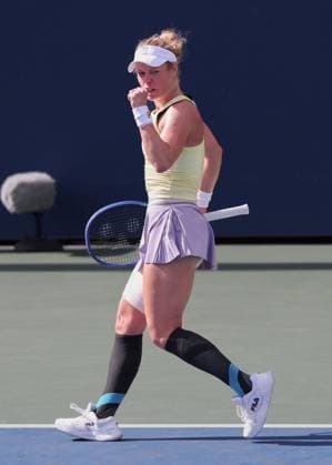 Laura Siegemund GER makes a fist and cheers, cheers, joy, emotion, USTA Billie Jean King National Tennis Center, Flushing Meadows, New York, USA Copyright: xJuergenxHasenkopfx