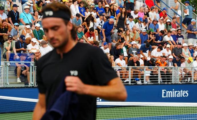 Stefanos Tsitsipas watched by his father 2025 US Open, Day Three, USTA Billie Jean King National Tennis Center, New York, USA - 26 Aug 2025New York USTA Billie Jean King National T New York (NY) United States of America  Copyright: xJavierxGarcia Shutterstockx 15451865fd