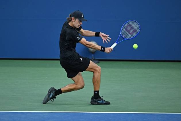 US Open - First Round Alex De Minaur (AUS) during his first round match at the 2025 US Open at Billie Jean National Tennis Center in New York City, NY, USA, on August 26, 2025. Photo by Corinne Dubreuil ABACAPRESS.COM New York city United States  Copyright: xDubreuilxCorinne ABACAx