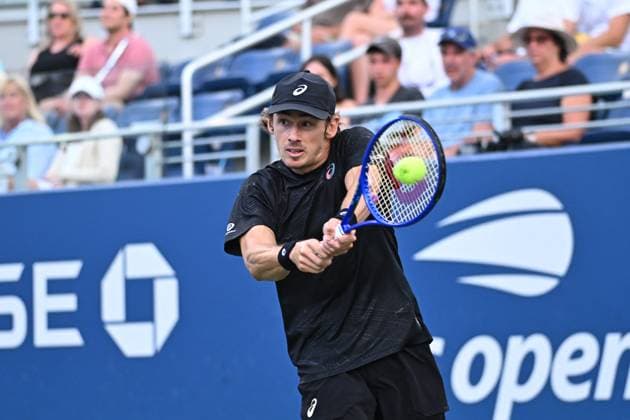 US Open - First Round Alex De Minaur (AUS) during his first round match at the 2025 US Open at Billie Jean National Tennis Center in New York City, NY, USA, on August 26, 2025. Photo by Corinne Dubreuil ABACAPRESS.COM New York city United States  Copyright: xDubreuilxCorinne ABACAx