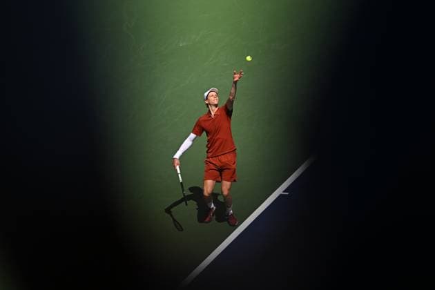 US Open - First Round Jannik Sinner (ITA) during his first round match at the 2025 US Open at Billie Jean National Tennis Center in New York City, NY, USA, on August 26, 2025. Photo by Corinne Dubreuil ABACAPRESS.COM New York city United States  Copyright: xDubreuilxCorinne ABACAx