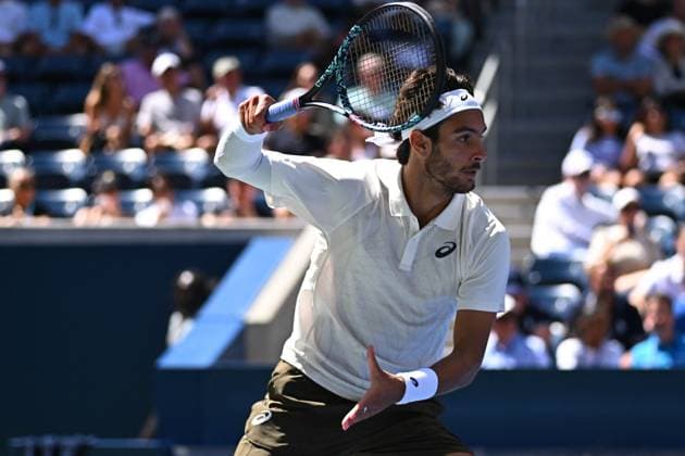 US Open - First Round Lorenzo Musetti (ITA) during his first round match at the 2025 US Open at Billie Jean National Tennis Center in New York City, NY, USA, on August 26, 2025. Photo by Corinne Dubreuil ABACAPRESS.COM New York city United States  Copyright: xDubreuilxCorinne ABACAx