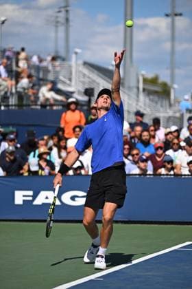US Open - First Round Valentin Royer (FRA) during his first round match at the 2025 US Open at Billie Jean National Tennis Center in New York City, NY, USA, on August 26, 2025. Photo by Corinne Dubreuil ABACAPRESS.COM New York city United States  Copyright: xDubreuilxCorinne ABACAx