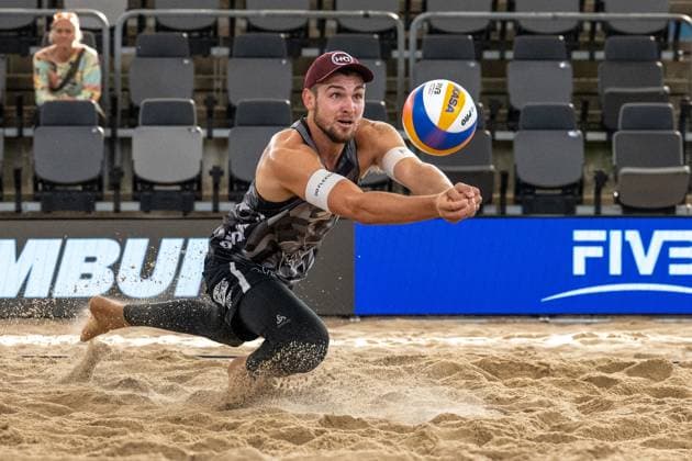 Beach Pro Tour Elite 16 Hamburg, 27 08 2025 Benedikt Sagstetter Player No 2, GER Beach Pro Tour Elite 16 Hamburg on 27 08 2025 Copyright: xBEAUTIFULxSPORTS PeterxWeberx