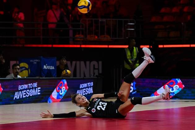 Turkiye v Canada - FIVB Women’s World Volleyball Championship NAKHON RATCHASIMA, THAILAND - AUGUST 27: Eylul Akarcesme Yatgin (23) of Turkiye in action during the FIVB Women s Volleyball World Championship, WM, Weltmeisterschaft match between Turkiye and Canada at Korat Chatchai Hall in Nakhon Ratchasima, Thailand, on August 27, 2025. Mustafa Hatipoglu Anadolu Nakhon Ratchasima Thailand. Editorial use only. Please get in touch for any other usage.  Copyright: x2025xAnadoluxMustafaxHatipoglux