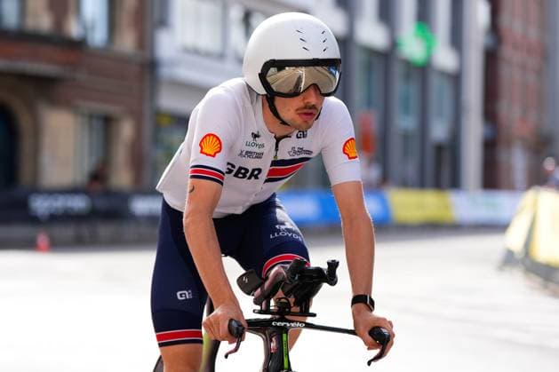 2025 UCI Para-cycling Road World Championships Picture by Olly Hassell SWpix.com - 27 08 2025 - Cycling - 2025 UCI Para-cycling Road World Championships - Ronse, Flanders, Belgium - Training Practice - Finlay Graham (Great Britain) Copyright: x xSWpix.comx(t axPhotographyxHubxLtd)xOllyxHassell SWpix.comx SWP-3069-0010