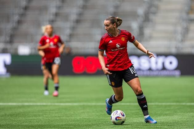 250827 Elisabeth Terland of Manchester United during the UEFA Women s Champions League qualifying match between Manchester United and PSV Eindhoven on August 27, 2025 in Stockholm Photo Jonathan Näckstrand BILDBYRAN COP 94 JN0223 fotboll football soccer fotball uefa womens champions league manchester united wfc psv eindhoven dam bbeng  Copyright: JONATHANxNÄCKSTRAND BB250827JN040