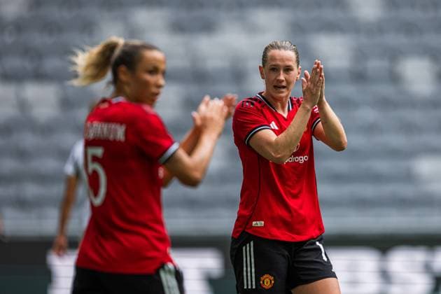 250827 Elisabeth Terland of Manchester United during the UEFA Women s Champions League qualifying match between Manchester United and PSV Eindhoven on August 27, 2025 in Stockholm Photo Jonathan Näckstrand BILDBYRAN COP 94 JN0223 fotboll football soccer fotball uefa womens champions league manchester united wfc psv eindhoven dam bbeng  Copyright: JONATHANxNÄCKSTRAND BB250827JN045