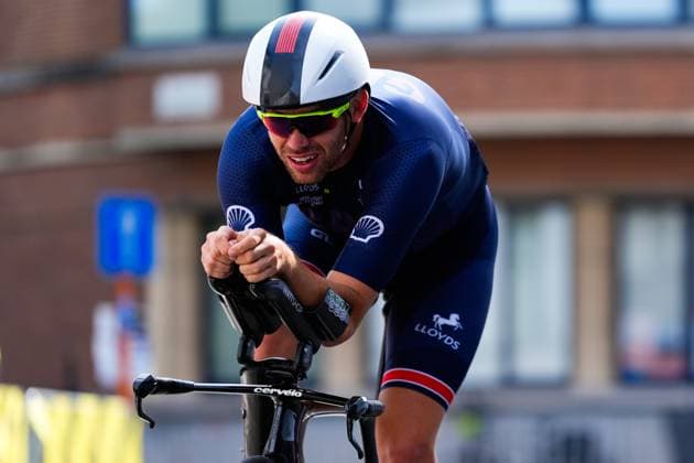 2025 UCI Para-cycling Road World Championships Picture by Olly Hassell SWpix.com - 27 08 2025 - Cycling - 2025 UCI Para-cycling Road World Championships - Ronse, Flanders, Belgium - Training Practice - Ben Watson (Great Britain) Copyright: x xSWpix.comx(t axPhotographyxHubxLtd)xOllyxHassell SWpix.comx SWP-3069-0021