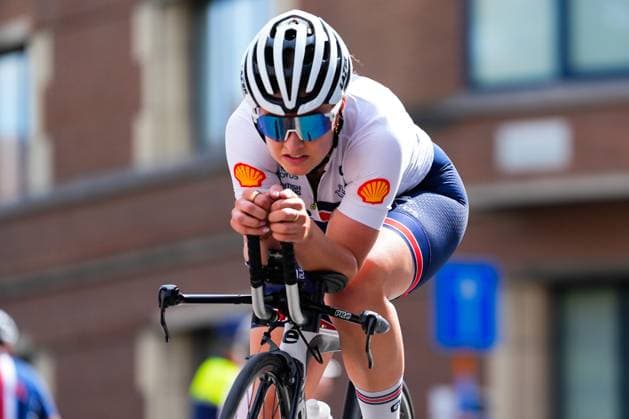 2025 UCI Para-cycling Road World Championships Picture by Olly Hassell SWpix.com - 27 08 2025 - Cycling - 2025 UCI Para-cycling Road World Championships - Ronse, Flanders, Belgium - Training Practice - Jenny Holl (Great Britain) Copyright: x xSWpix.comx(t axPhotographyxHubxLtd)xOllyxHassell SWpix.comx SWP-3069-0024
