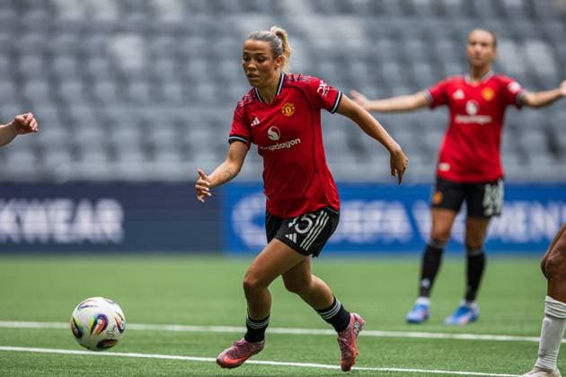 250827 Celin Bizet Donnum of Manchester United during the UEFA Women s Champions League qualifying match between Manchester United and PSV Eindhoven on August 27, 2025 in Stockholm Photo Jonathan Näckstrand BILDBYRAN COP 94 JN0223 fotboll football soccer fotball uefa womens champions league manchester united wfc psv eindhoven dam bbeng  Copyright: JONATHANxNÄCKSTRAND BB250827JN051