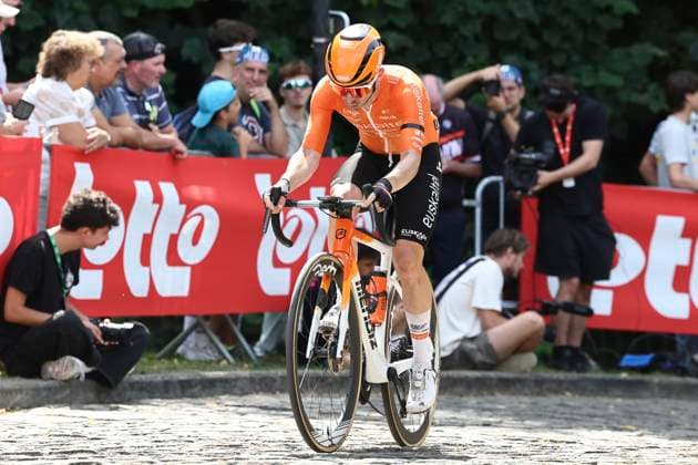 Muur Classic Geraadsbergen 2025 Cycling Race GERAARDSBERGEN, BELGIUM - AUGUST 27 : Mintegi Iker (ESP) of Euskaltel - Euskadi during the 3th edition of Muur Classic Geraardsbergen an UCI Europe Tour 1.1 one day cycling road race for Men Elite of 177.8 km with start in Geraardsbergen and finish in Geraardsbergen on August 27, 2025 in Geraardsbergen, Belgium, 27 08 2025 - GERAARDSBERGEN Belgium  Copyright: xTvwx